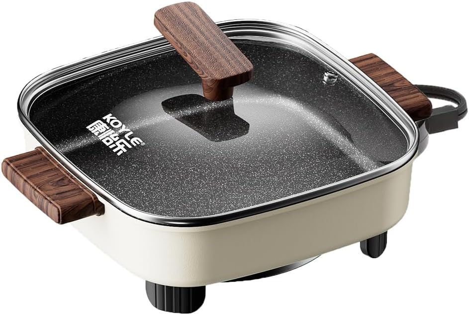 6L Electric Skillet, 1500W Non Stick Frying Pan with Lid
