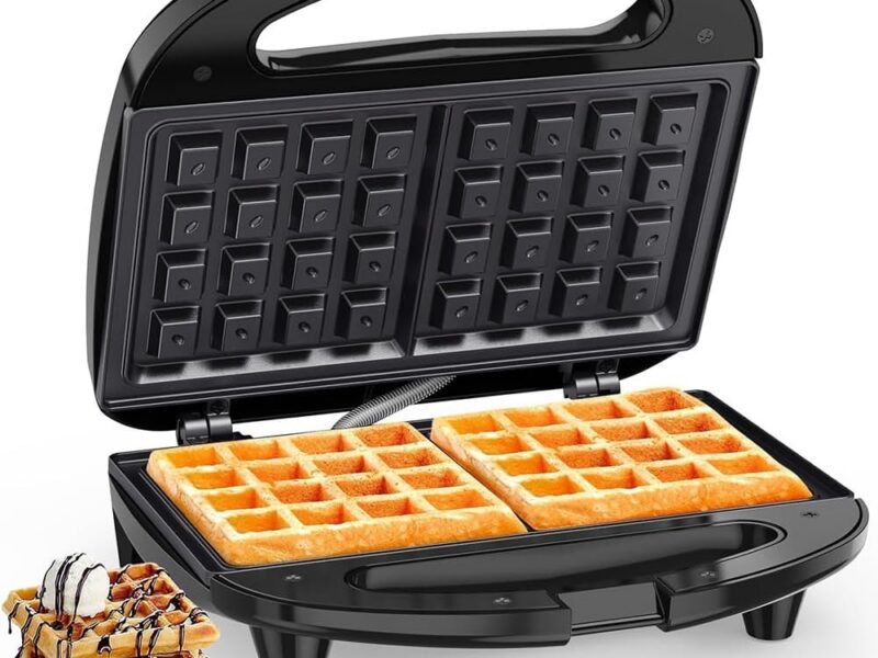750W 2-Slice Non-Stick Electric Waffle Maker