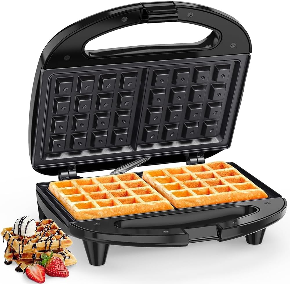 750W 2-Slice Non-Stick Electric Waffle Maker