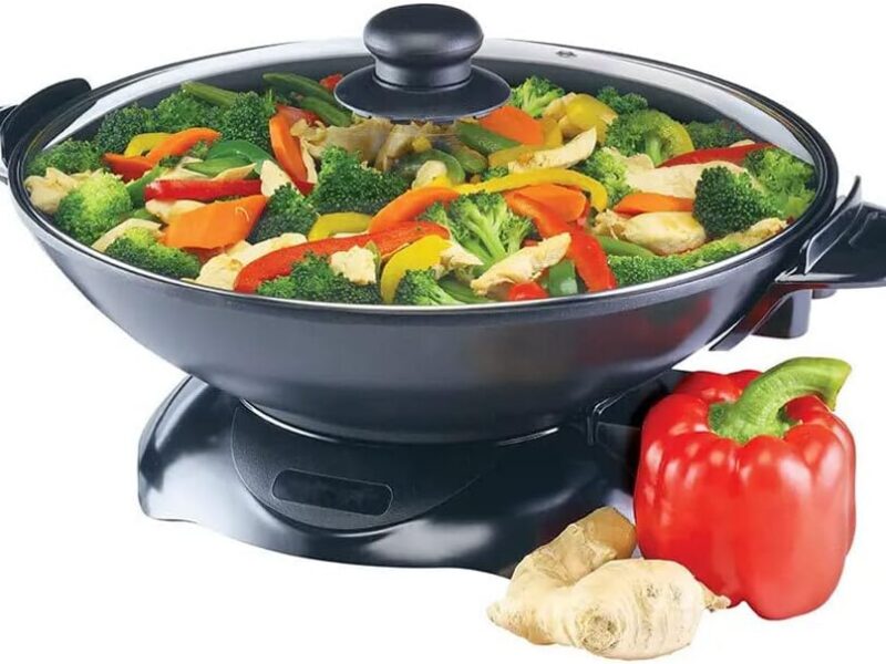 Maxim Kitchen Pro Electric Wok, 4.5L with Lid