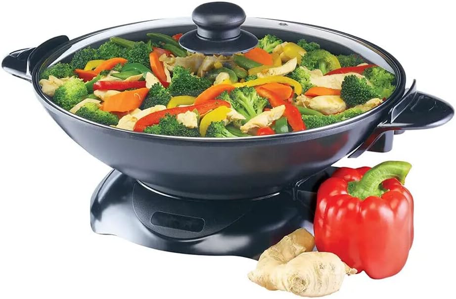 Maxim Kitchen Pro Electric Wok, 4.5L with Lid