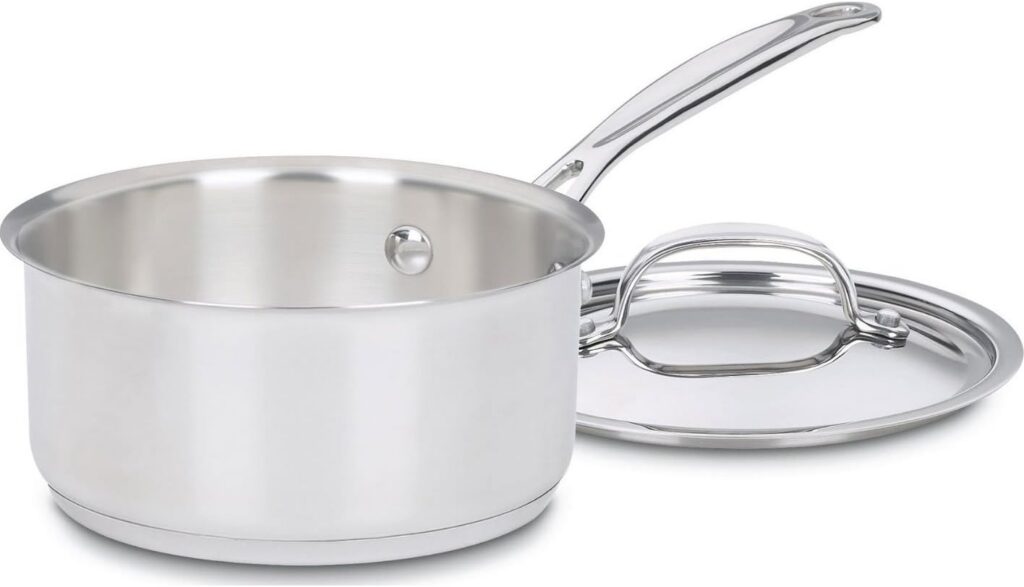 Cuisinart 719 Chef’s Classic Stainless Steel Saucepan, 1 Quart with Cover
