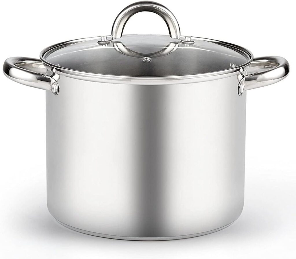Cook N Home Stainless Steel Stockpot, 8 Quart, Lid