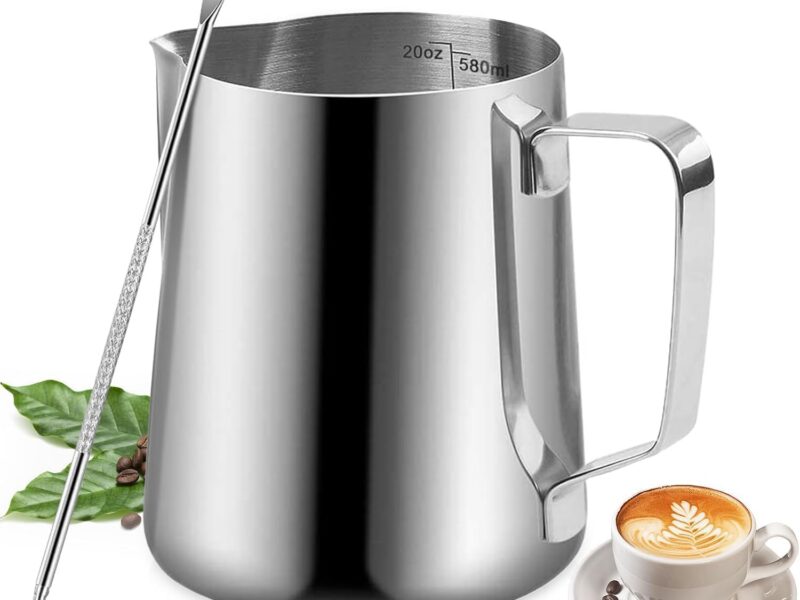 Lylilidy 600ml Stainless Steel Frothing Pitcher