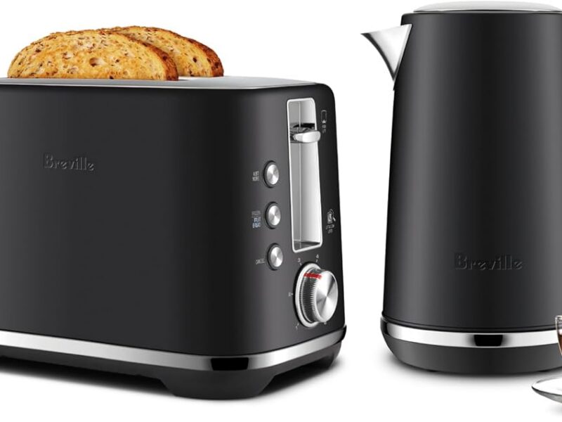 Breville Brunch Duo Toaster & Kettle, Matte Black