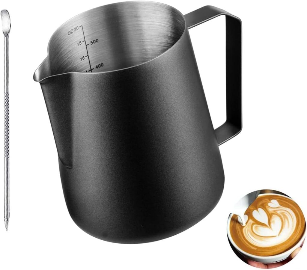 Answaily 600ml Stainless Steel Frothing Pitcher