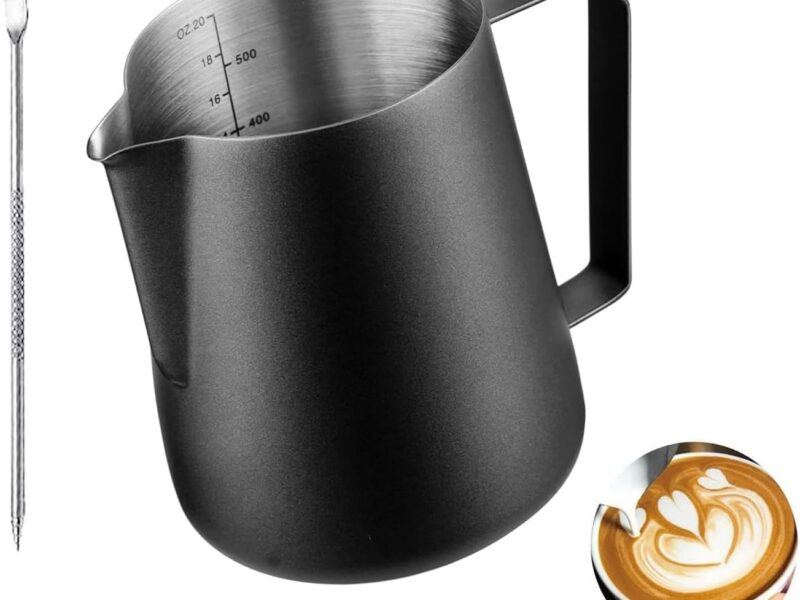 Answaily 600ml Stainless Steel Frothing Pitcher
