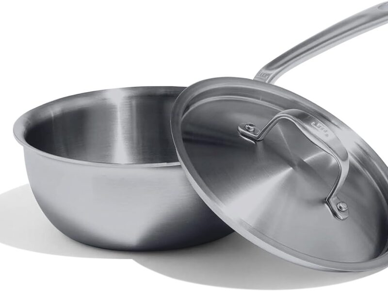 Made in Cookware 2-Quart 5-Ply Stainless Steel Saucier Pan