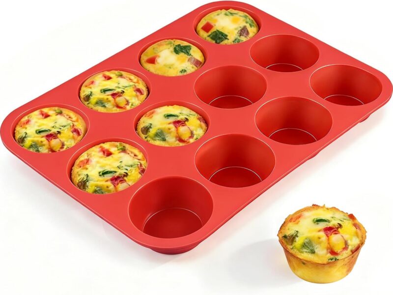 Regular 12-Cup Silicone Cupcake Mould, BPA Free