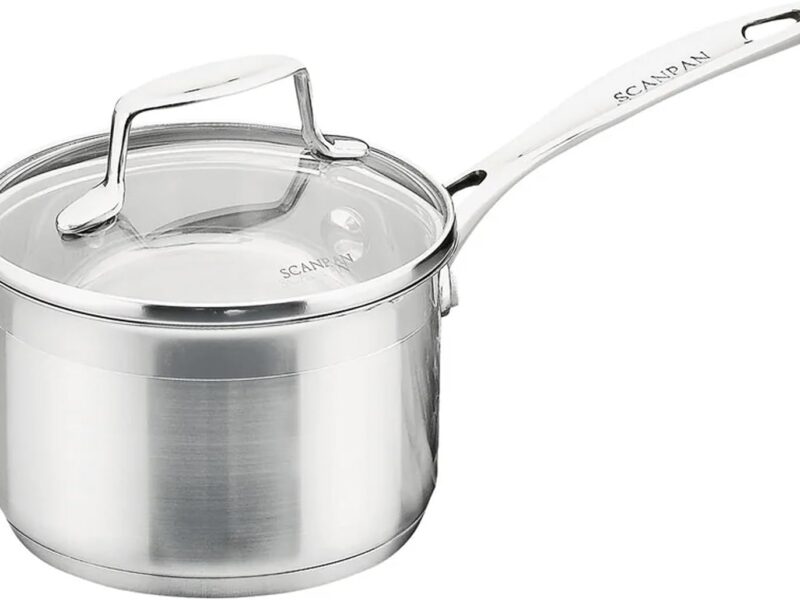 Scanpan Impact Stainless Steel Saucepan with Glass Lid, 14cm