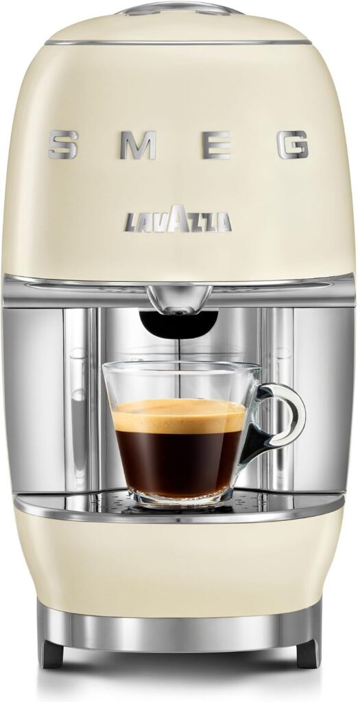 Lavazza Smeg Retro Capsule Coffee Maker, Cream