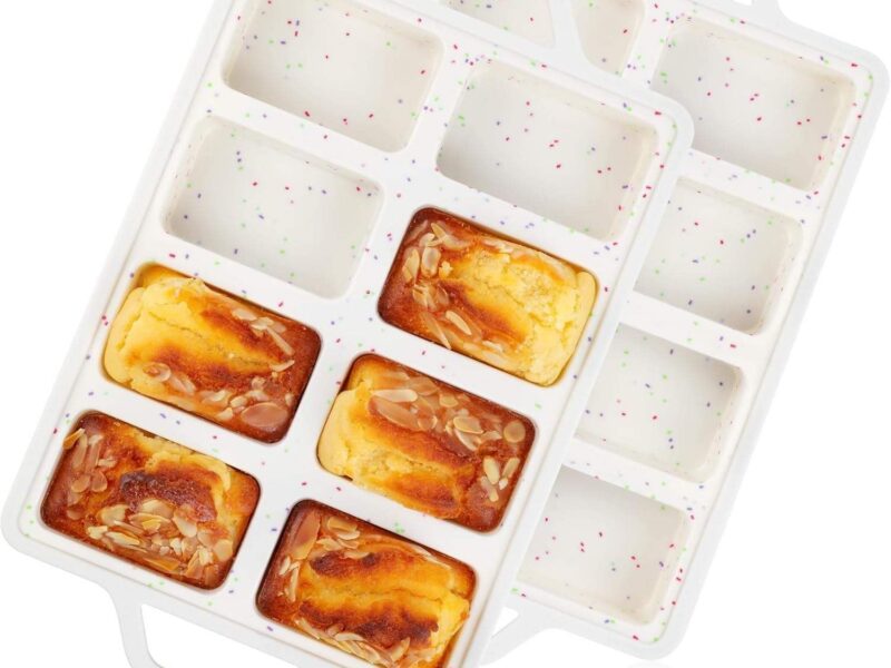 Eight-Cavity Silicone Mini Loaf Trays, Twin Pack