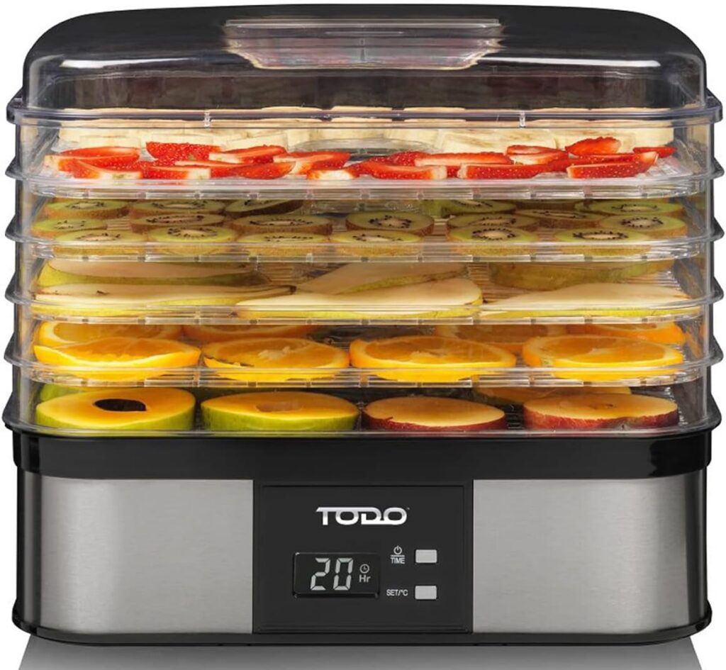 TODO 250W Stainless Steel Food Dehydrator, Yogurt & Fruit Dryer