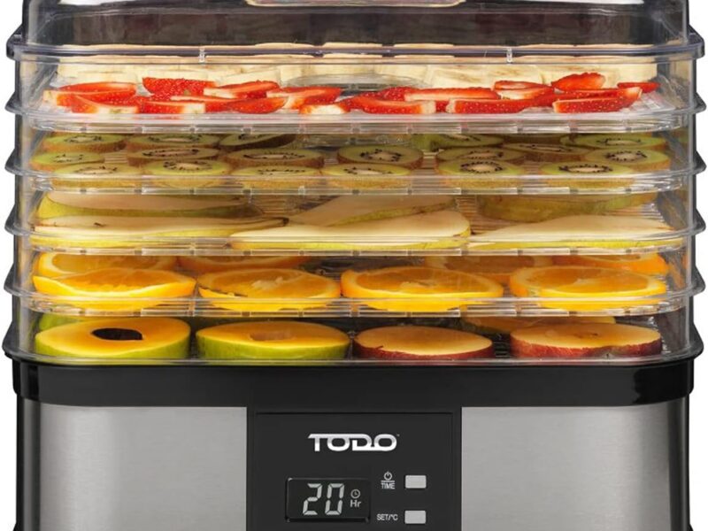 TODO 250W Stainless Steel Food Dehydrator, Yogurt & Fruit Dryer