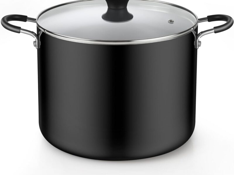 Cook N Home Nonstick Stockpot, 10.5-Qt, Lid