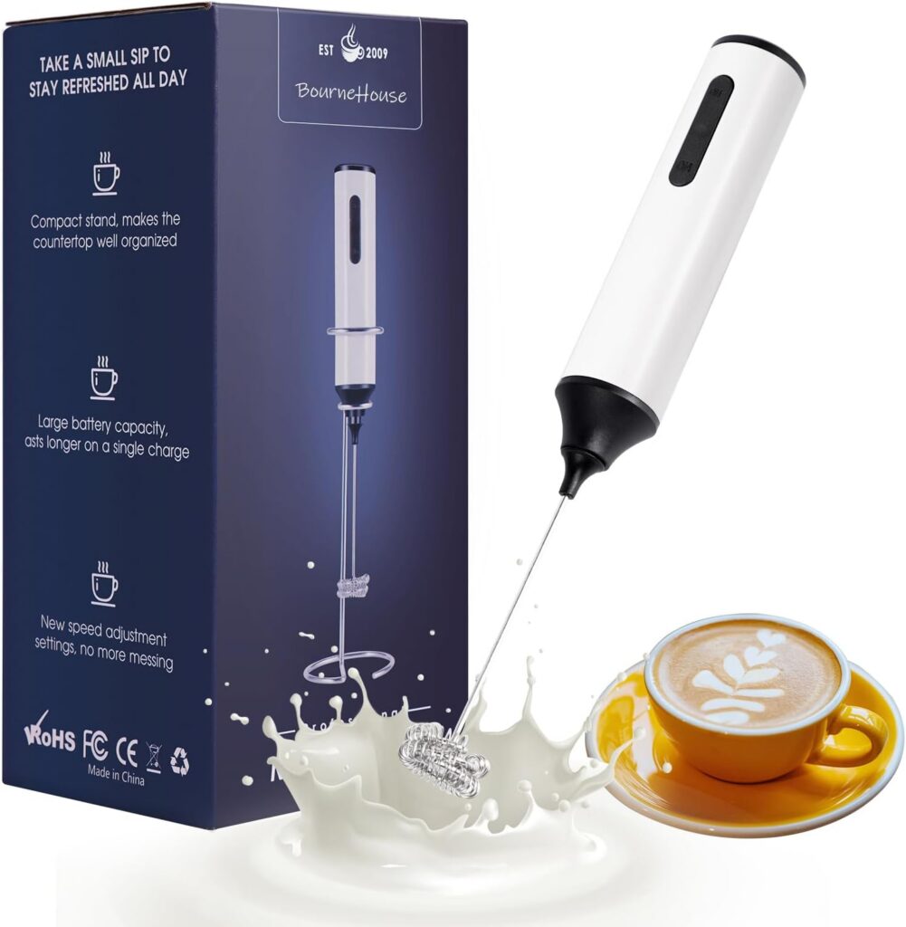 Two-in-One USB-C Frother with Balloon Whisk & Stand