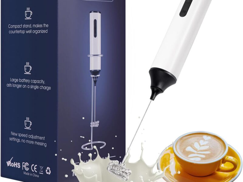 Two-in-One USB-C Frother with Balloon Whisk & Stand