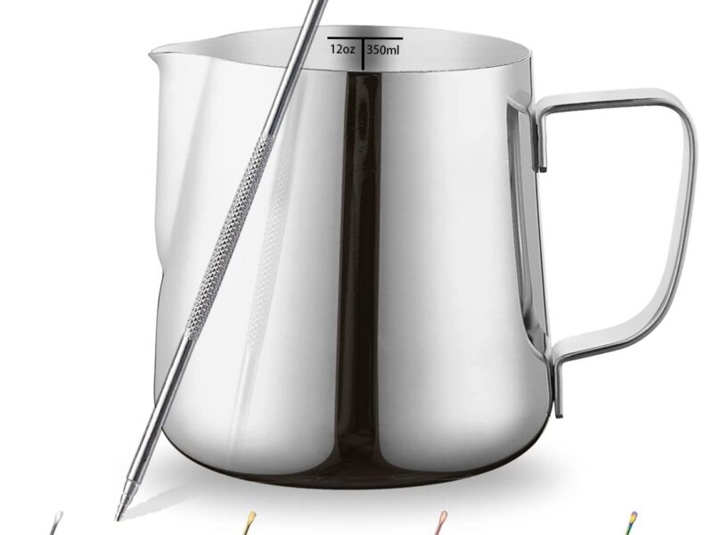 Kyraton 350ml Stainless Steel Frothing Pitcher with Pen
