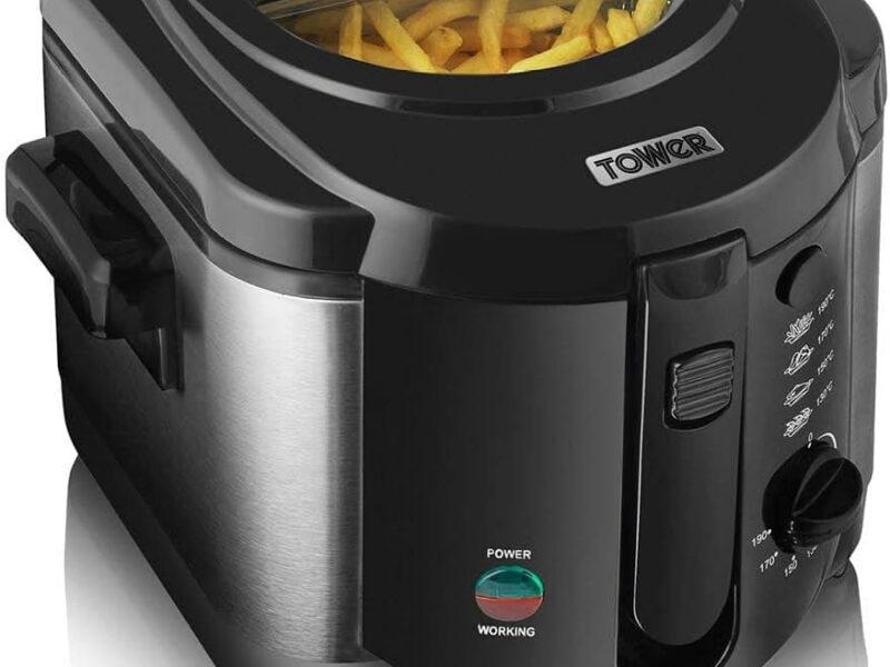 Tower T17001 2L Deep Fat Fryer, 1500W, Adjustable Thermostat