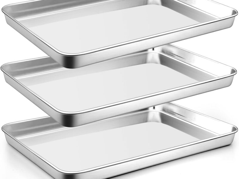 P&P Chef Mirror-Finish Stainless Baking Sheets, Set of 3