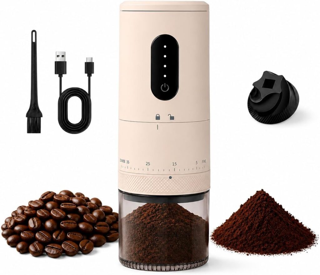 elesories 38 Setting Rechargeable Coffee Grinder