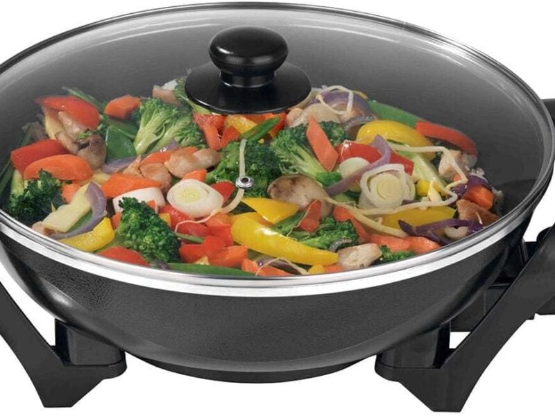 Healthy Choice Electric Wok, 4.5L Non Stick Stir Fry Cooker