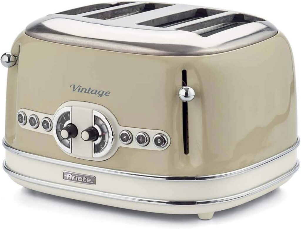Ariete Vintage 4 Slice Toaster, 6 Levels