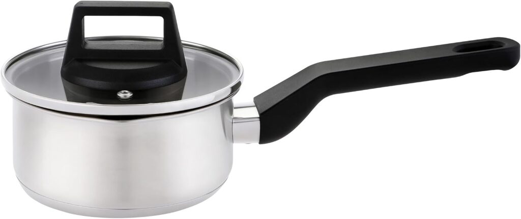 Wiltshire Timeless Stainless Steel Saucepan, 14cm with Glass Lid