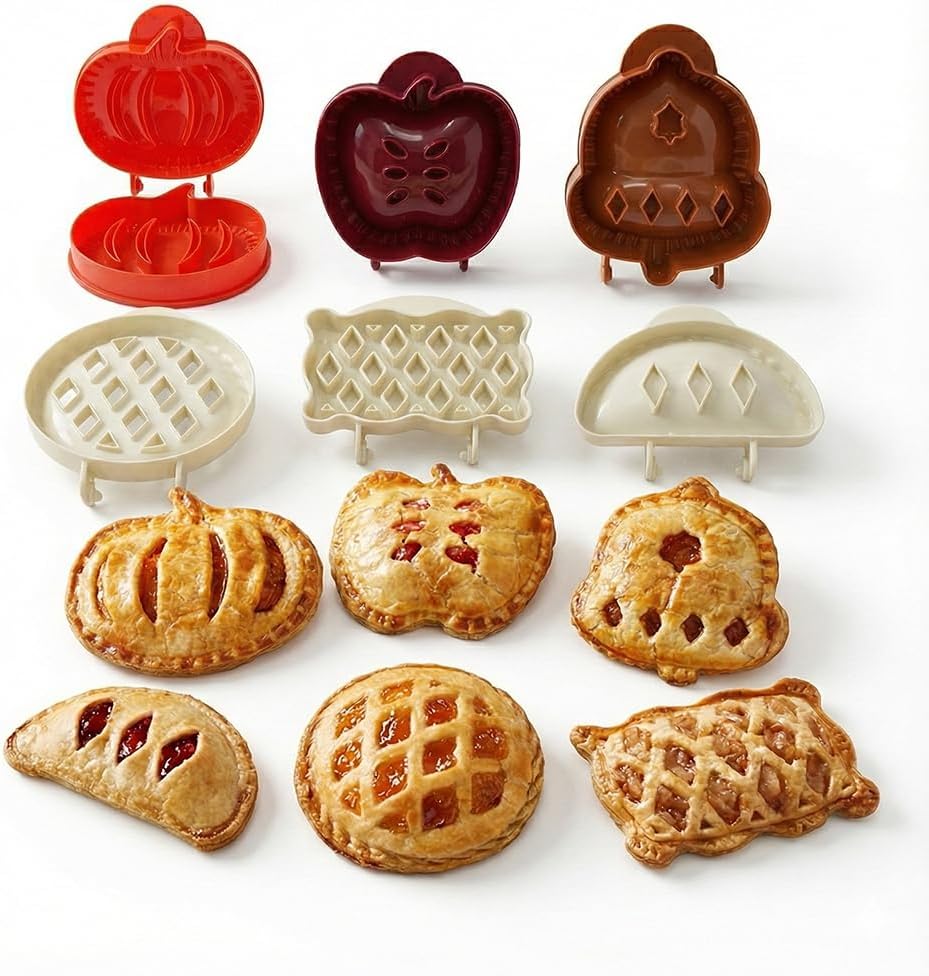 Hand Pie Molds, 6 Pack Mini Pocket Pie Press Set