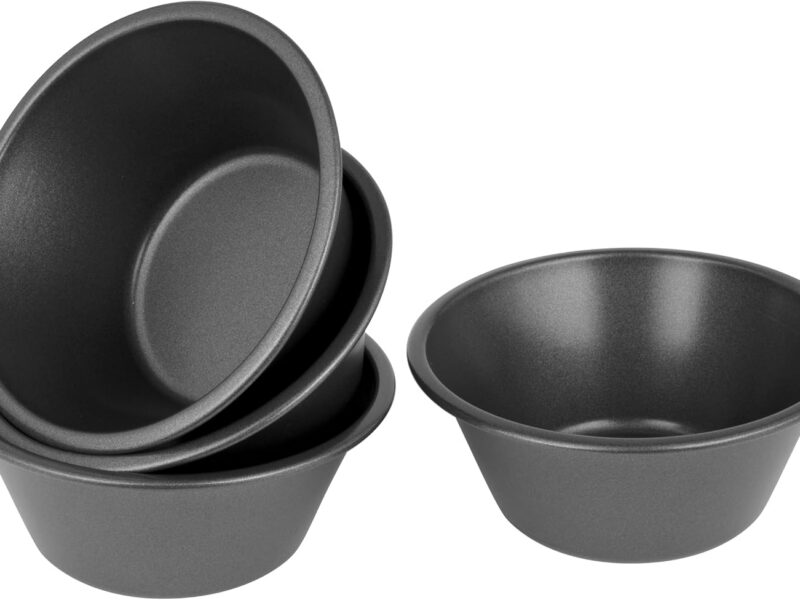 Bakemaster Deep Pie Dish Set, 4 Piece Non-Stick