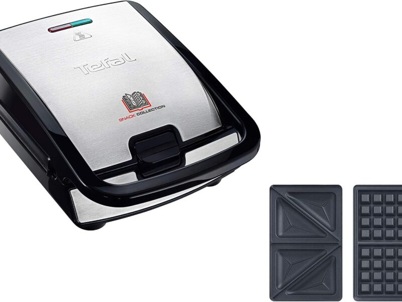 Tefal SW852D Snack Collection, 700W Sandwich & Waffle Maker, Non-Stick Plates