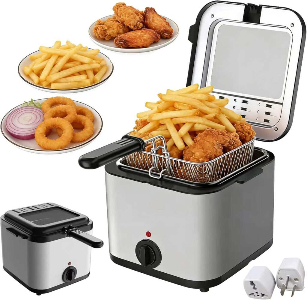 2.5L Electric Deep Fryer, 1000W Stainless Steel