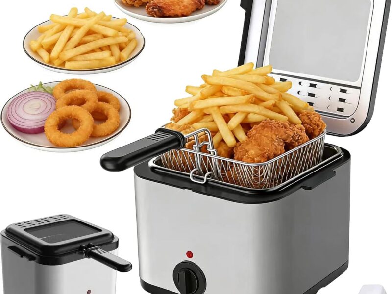 2.5L Electric Deep Fryer, 1000W Stainless Steel