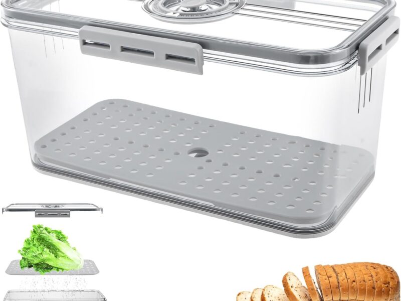 Airtight Bread Box with Air Valve