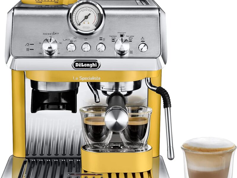 De’Longhi La Specialista Arte Grinder Espresso Machine, Yellow