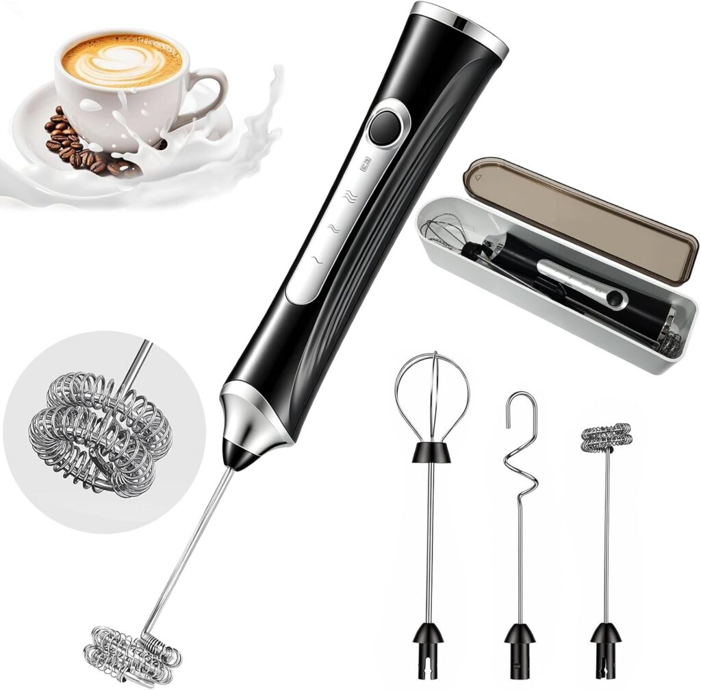 Three-Speed Rechargeable Foam Maker with Storage Box