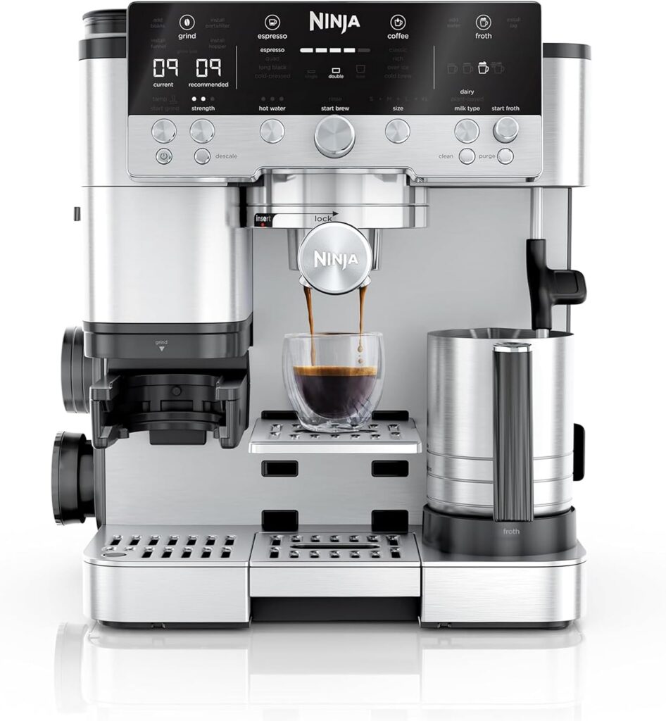 Ninja Luxe Cafe Premier Three-in-One Coffee Machine, Silver