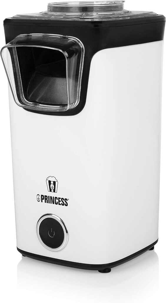 Princess 292986 Oil-Free Hot Air Popcorn Machine, 1100W, Refill Opening