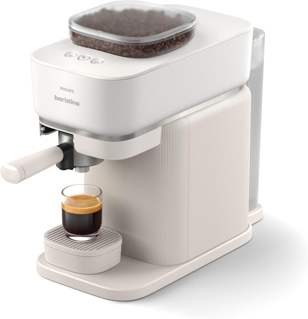 Philips Baristina Swipe Espresso Maker, Natural White