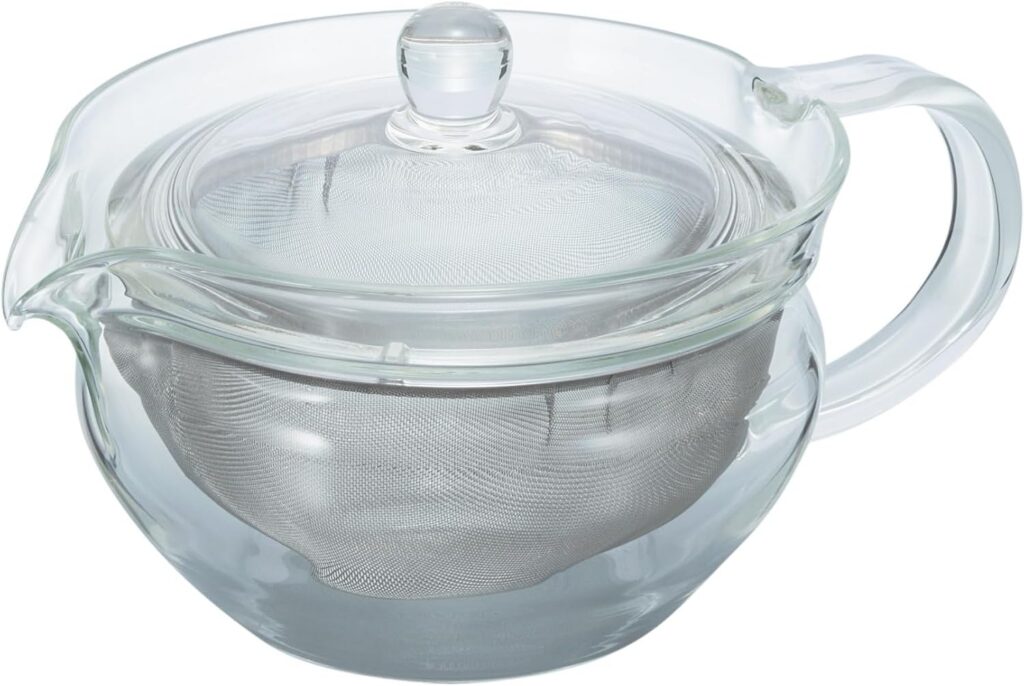 Hario Kyusu Maru Heatproof Glass Tea Pot, 450ml