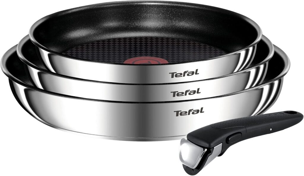 Tefal Ingenio Emotion Induction Stainless Steel Frypan Set, 4 Piece