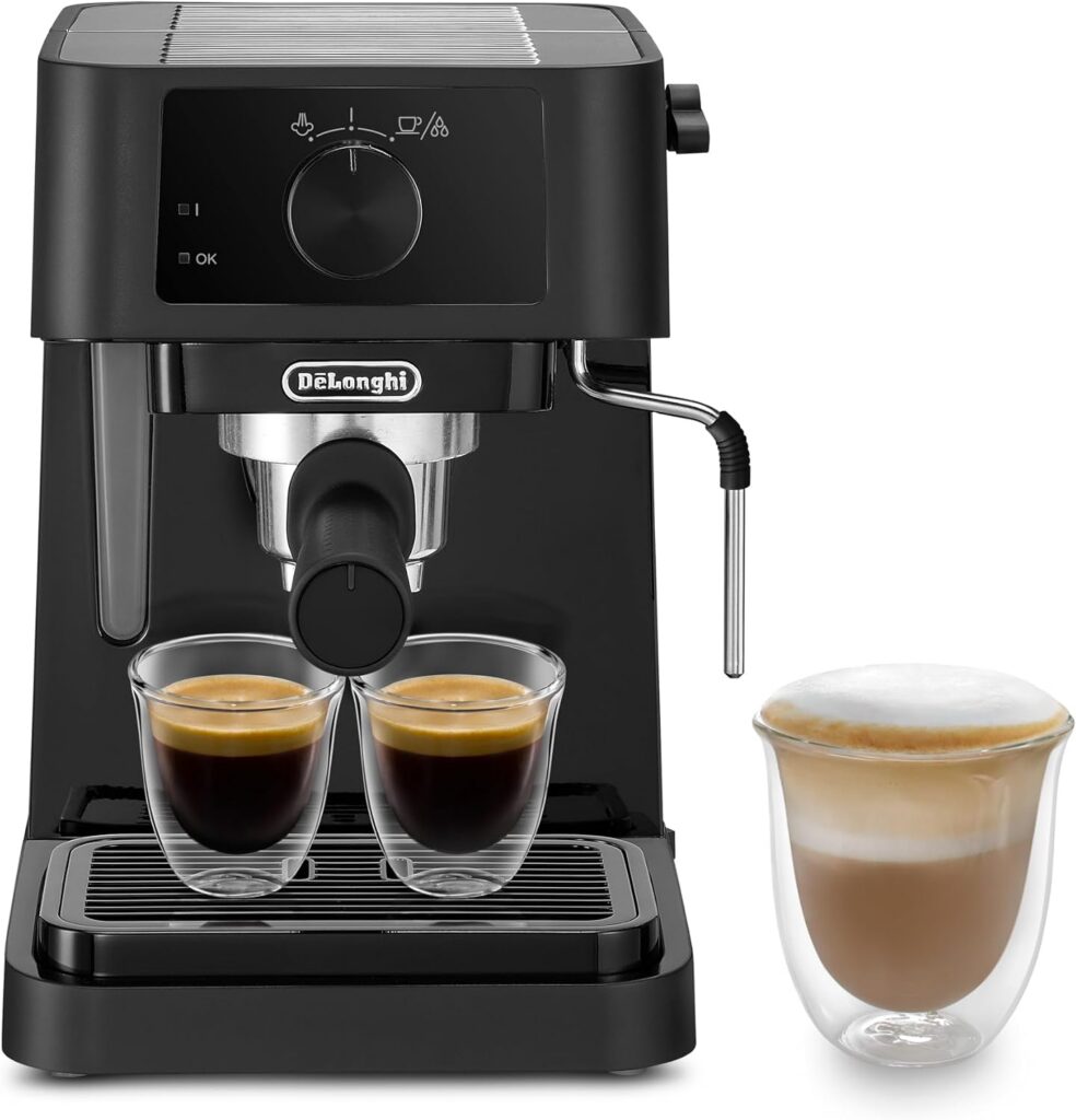 De’Longhi Stilosa Compact Espresso Maker with Steam Frother