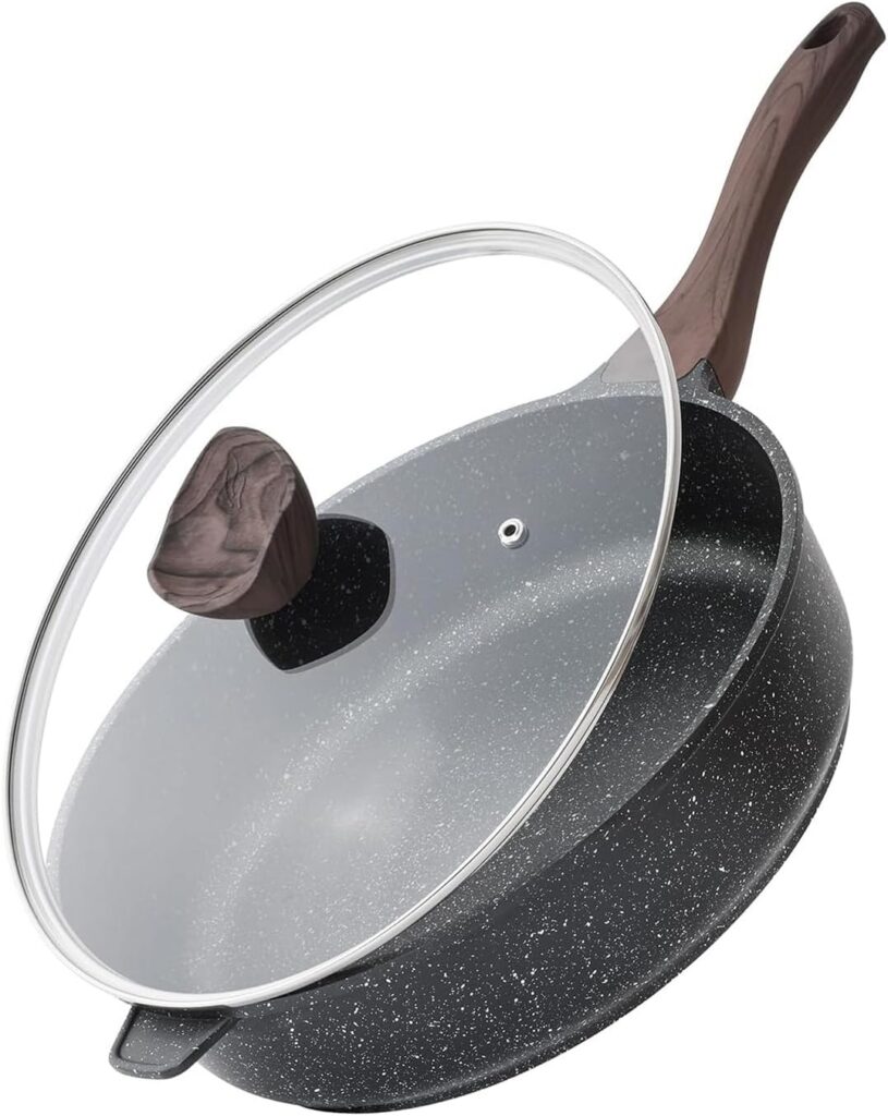 Kordisen Granite Nonstick Deep Frying Pan with Lid, 30cm