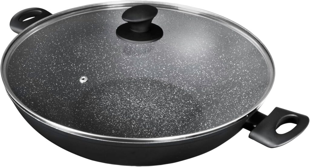 Pyrolux Pyrostone Wok, 36cm with Lid