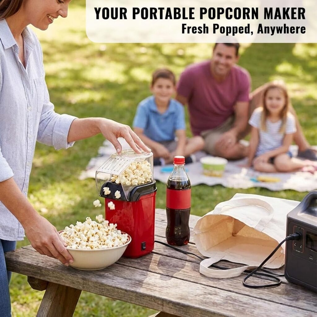 Hotsale Classic Red Hot Air Popcorn Popper, 1200W, 3-Minute Popping