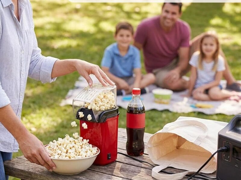 Hotsale Classic Red Hot Air Popcorn Popper, 1200W, 3-Minute Popping
