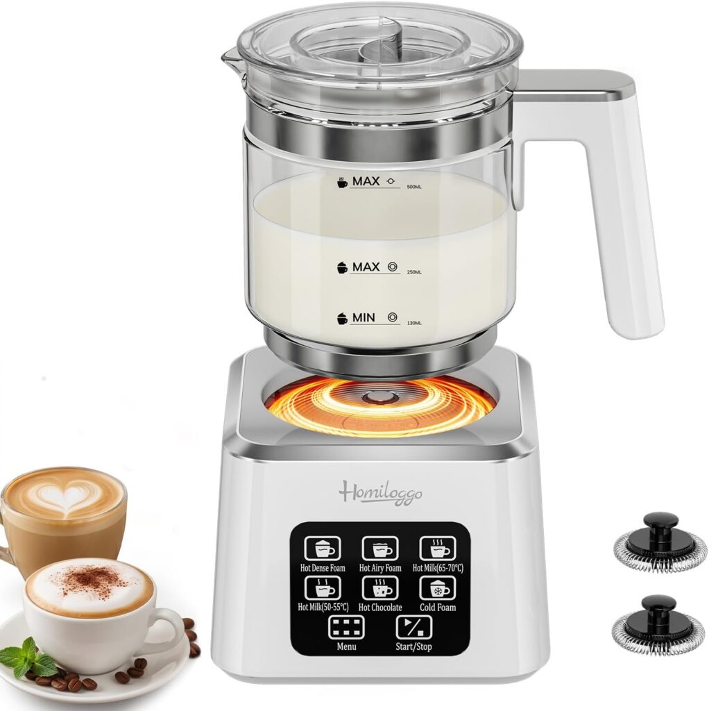 Five-Mode Glass Jug Milk Frother, 800ml