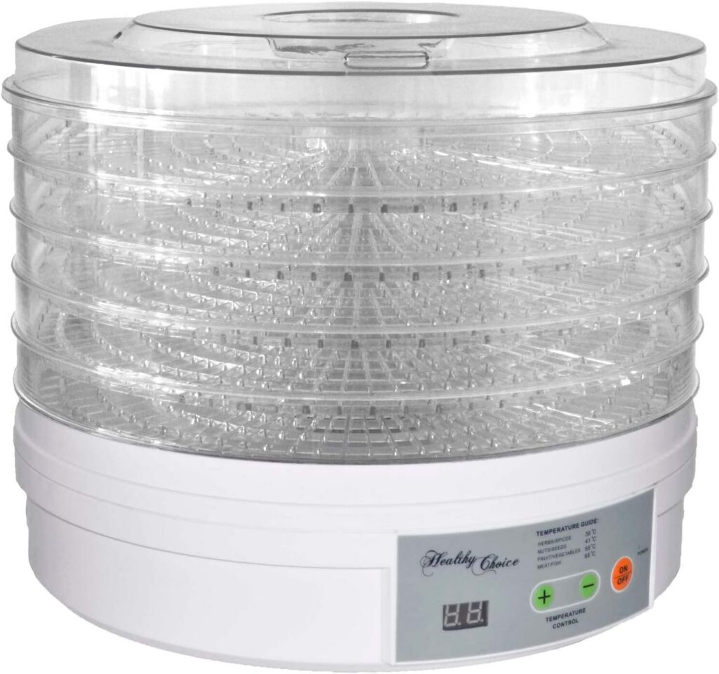 Healthy Choice 300W Food Dehydrator, 5-Tier Expandable to 10 Trays
