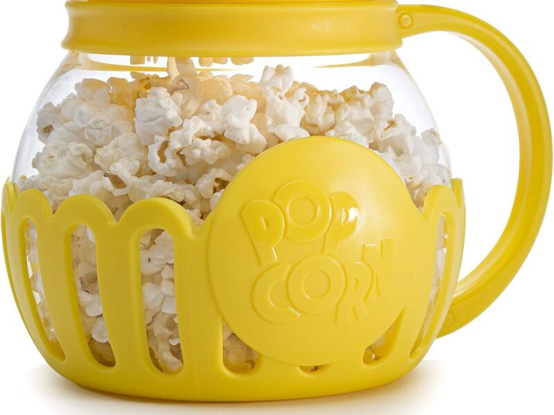 Ecolution Micro-Pop Microwave Popcorn Popper, Butter Melt Lid, 1.5-Quart Yellow