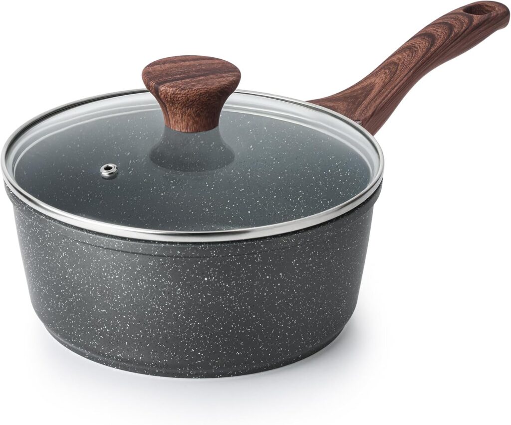 SENSARTE Swiss Granite Nonstick Saucepan, 20cm Medium Pot